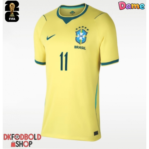 Brasilien Raphinha Belloli #11 Hjemmebanetrøje Dame VM 2026 Kort ærmer